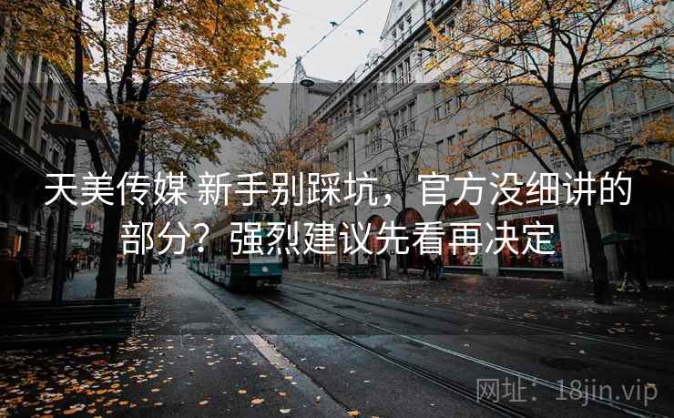 天美传媒 新手别踩坑，官方没细讲的部分？强烈建议先看再决定