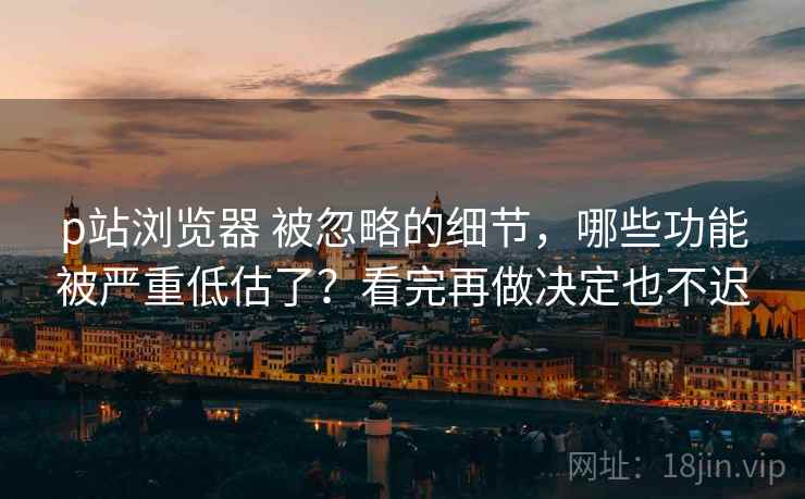 p站浏览器 被忽略的细节，哪些功能被严重低估了？看完再做决定也不迟