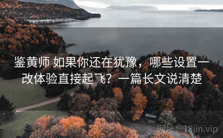 鉴黄师 如果你还在犹豫，哪些设置一改体验直接起飞？一篇长文说清楚