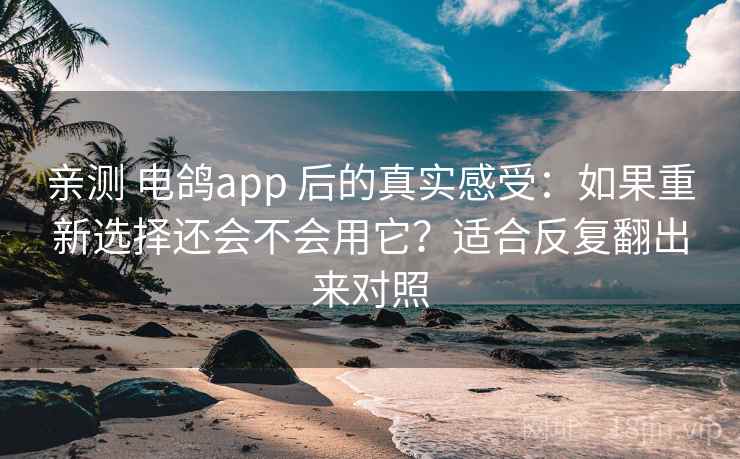 亲测 电鸽app 后的真实感受:如果重新选择还会不会用它?适合反复翻出来对照 亲测 电鸽app 后的真实感受:如果重新选择还会不会用它?适合反复翻出来对照