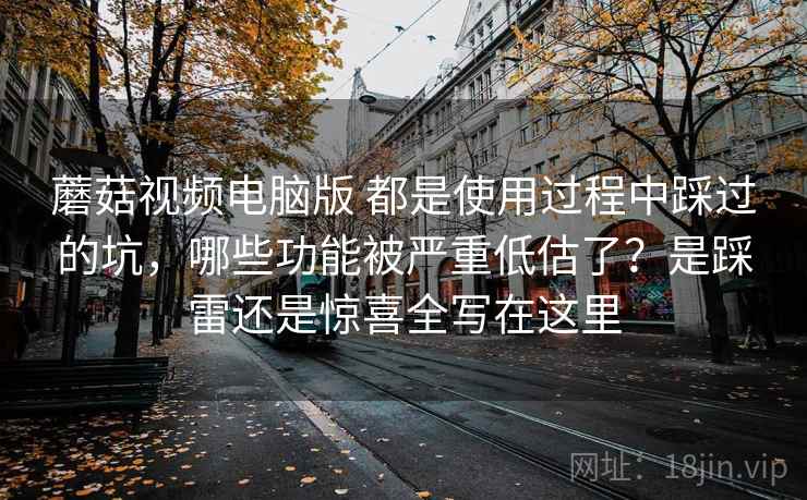 蘑菇视频电脑版 都是使用过程中踩过的坑，哪些功能被严重低估了？是踩雷还是惊喜全写在这里