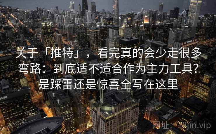 关于「推特」，看完真的会少走很多弯路：到底适不适合作为主力工具？是踩雷还是惊喜全写在这里