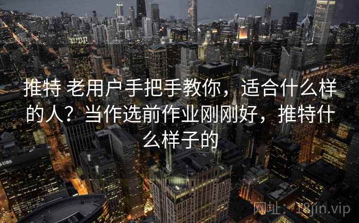 推特 老用户手把手教你，适合什么样的人？当作选前作业刚刚好，推特什么样子的